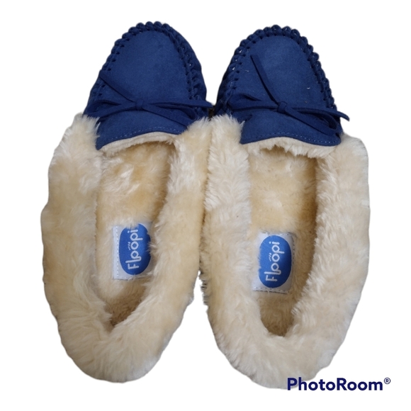 Floopi Moccasin Rubber Sole Slippers - Picture 2 of 6